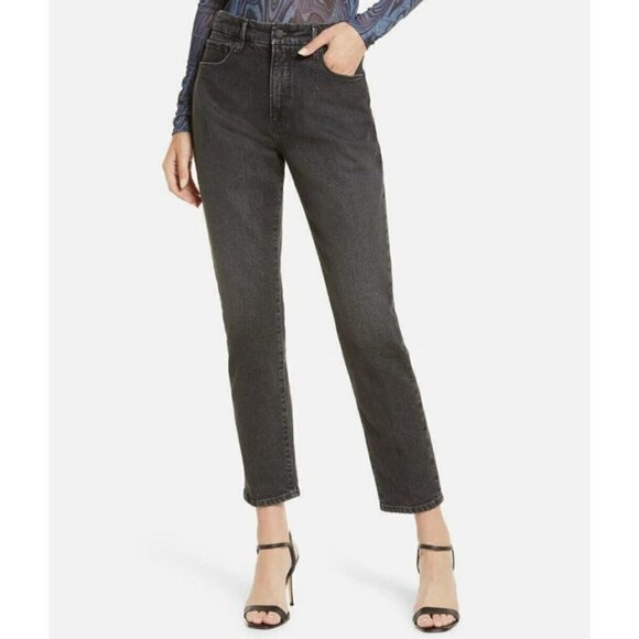 Good American Size 0/25 Good Classic High Waist Ankle Slim Jean Black MSRP $159 - Picture 1 of 13